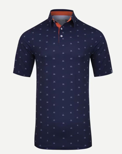 $104 KJUS Men’s Men Golfer Golf Polo Shirt MG60-L11-Atlanta Blue-Small- New Tag