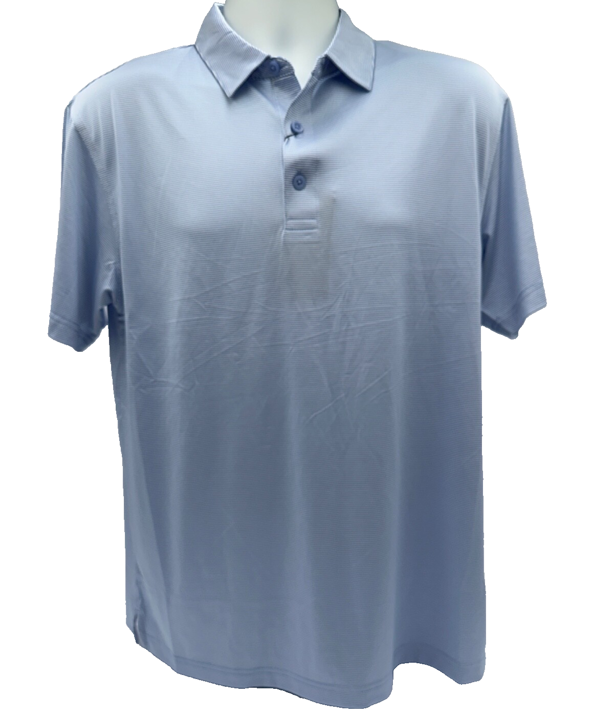 $70 Callaway Men’s Opti Dri Striped Golf Polo- Chambray- Medium- New With Tags