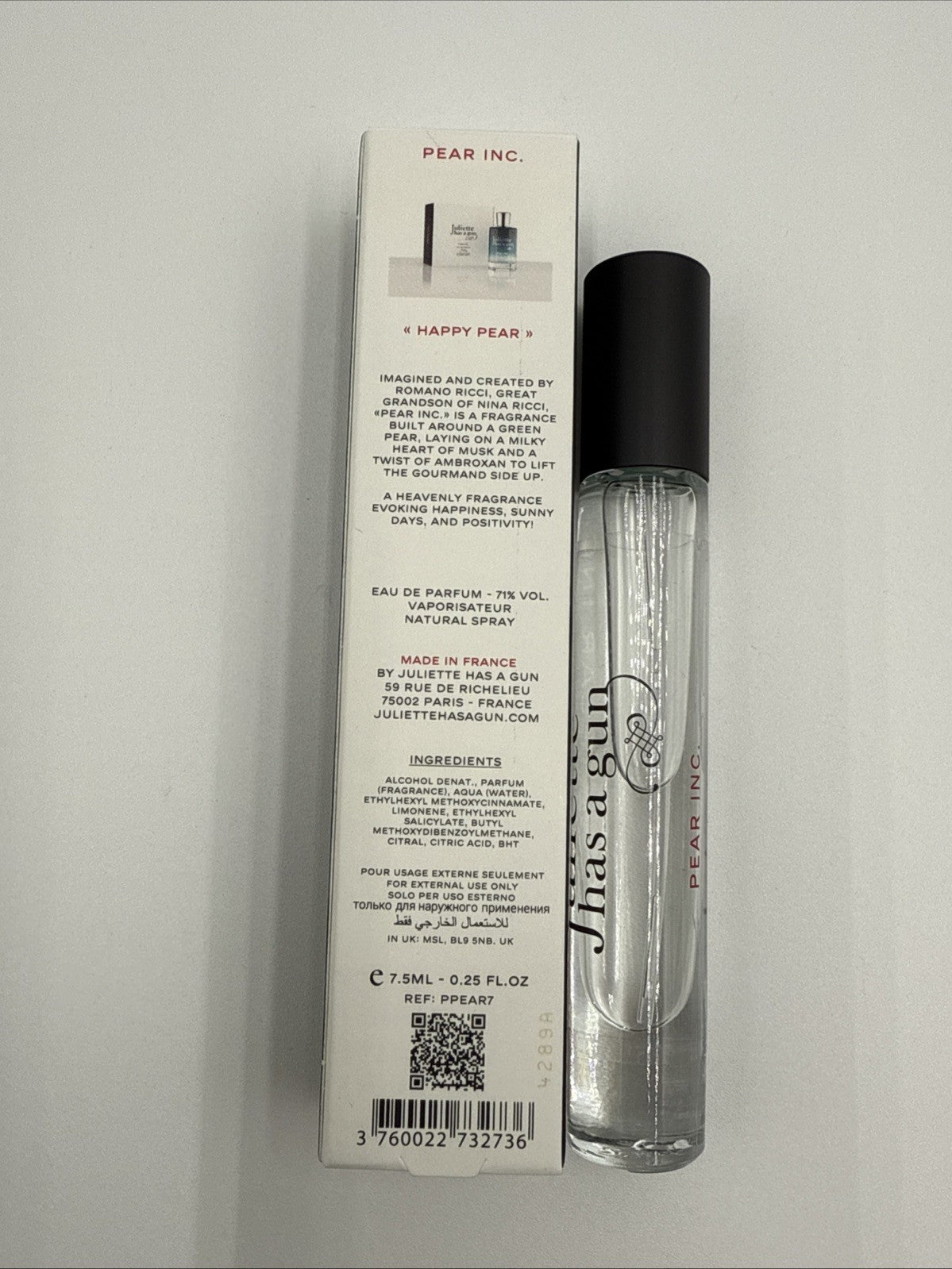 Juliette Has A Gun “PEAR INC” EDP SPRAY PEN FOR WOMEN 0.25 Oz TRAVEL SIZE-Fresh