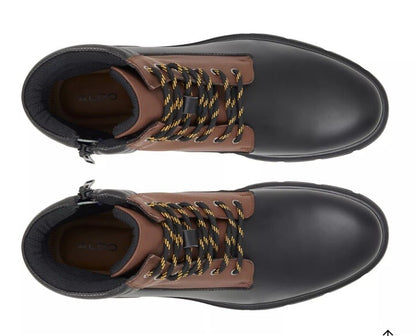 Aldo Men’s Mayfair Lace Boots - Black/Brown- Size: 10M - NEW - Retail $149
