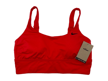 $60 Nike Women's Essential Scoop Neck Midkini Top- Lt Crimson Red - Large - New