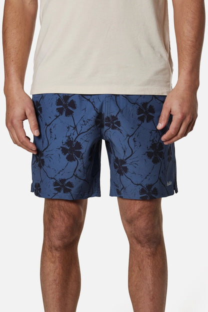 $70 KATIN Men’s Fusion Un-Netted Shorts- Washed Blue Pumise Print - Medium - New