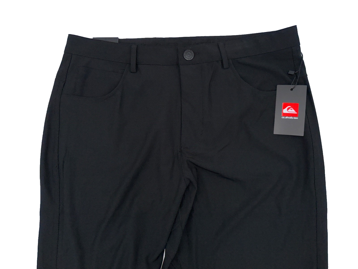 $78 Quicksilver Men’s Stretch Tech Woven Pant - Black Onyx -Size 32W x 30L -New
