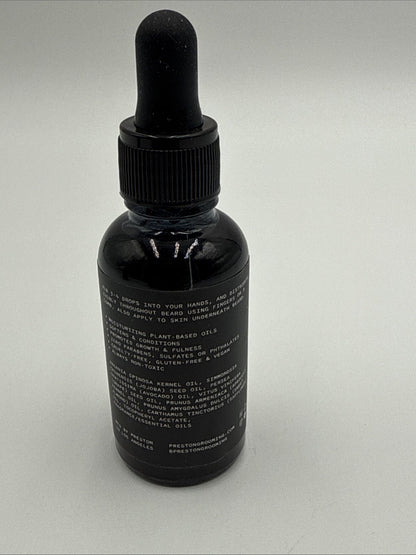Preston Beard Oil Amber Natural Grooming Provisions Argan Nourishing 1fl Oz