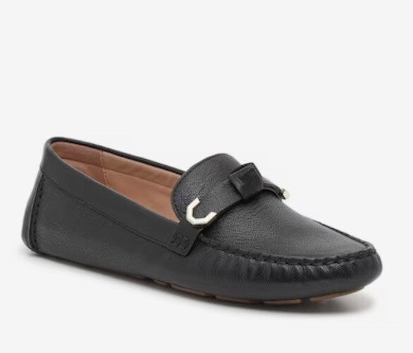 Cole Haan Women's Evelyn Bow Driver Driving Style Loafer -Black-7M (B) - New