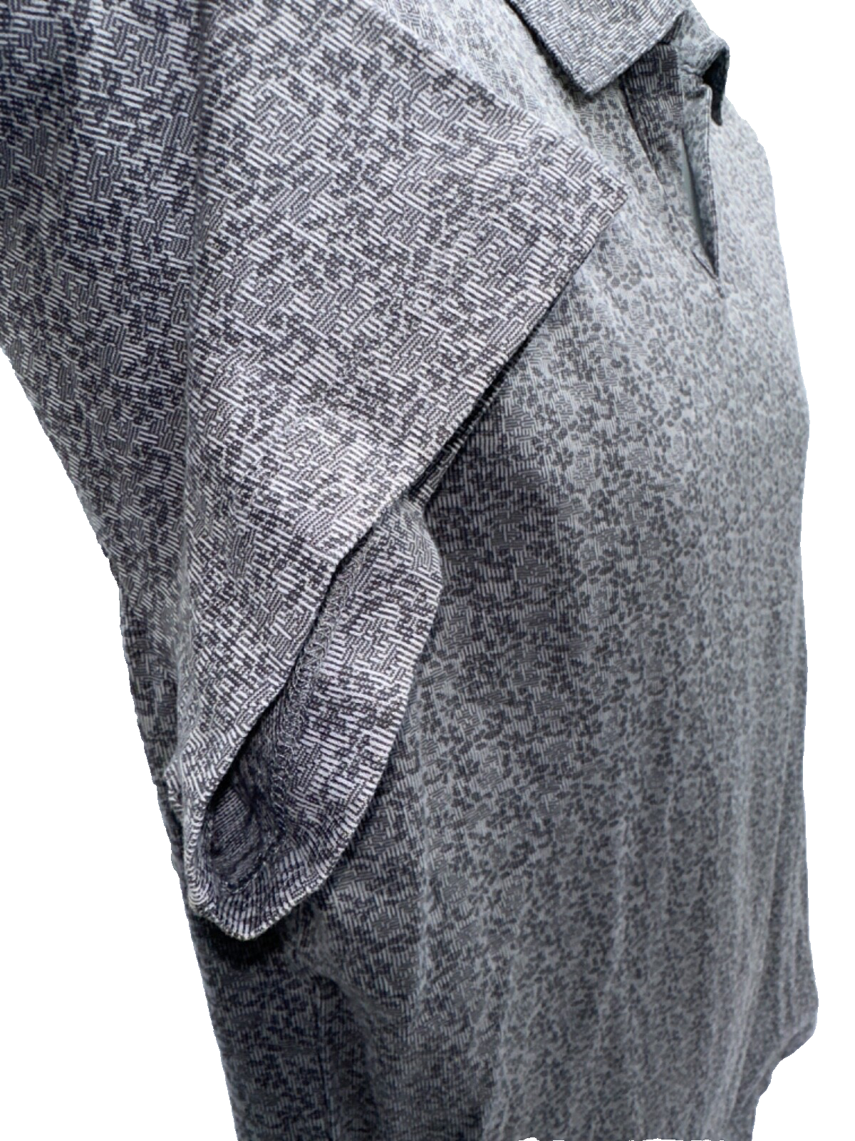 $115 Robert Barakett Men’s Open Collar Polo Shirt- Grey - Medium -  New with tag