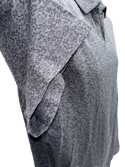 $115 Robert Barakett Men’s Open Collar Polo Shirt- Grey - Medium -  New with tag