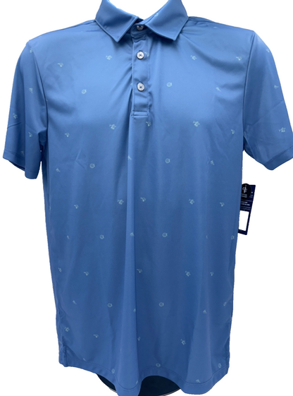 $55 Huk Men's Mixed Reels Pursuit Polo Shirt-Quiet Harbor -Small - New With Tag