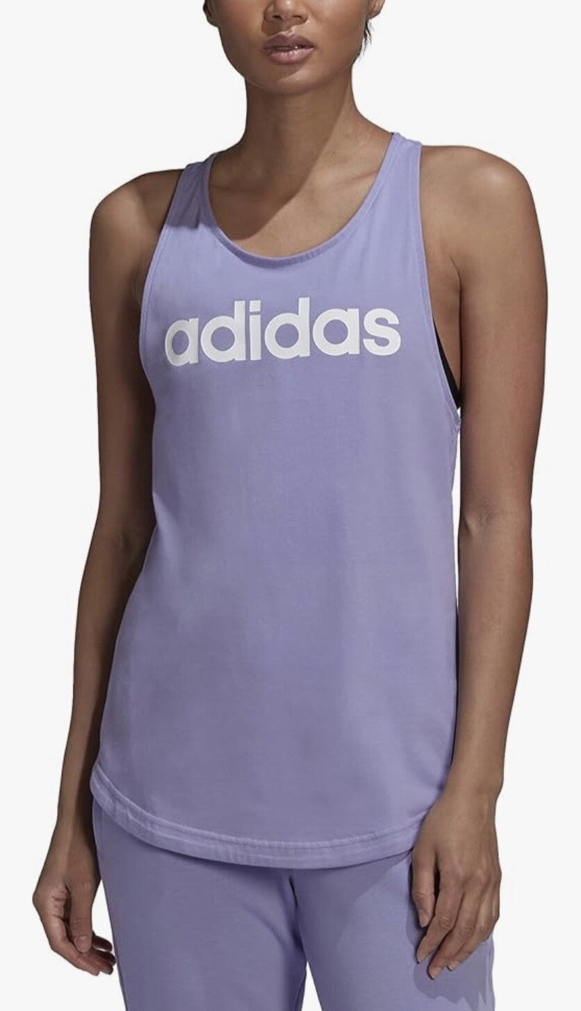 Adidas Women’s-Loose Logo Tank Top-Light Purple- XSmall- New Tag