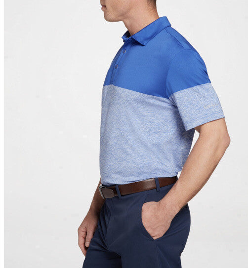 Walter Hagen Men’s Perfect 11 Colorblock Polo Shirt- New Cobalt - Medium- New$70