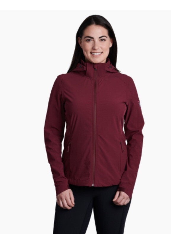 $149 Kuhl Women’s Transcendr Hoody Full Zip Jacket - Barberry Maroon-XSmall-New