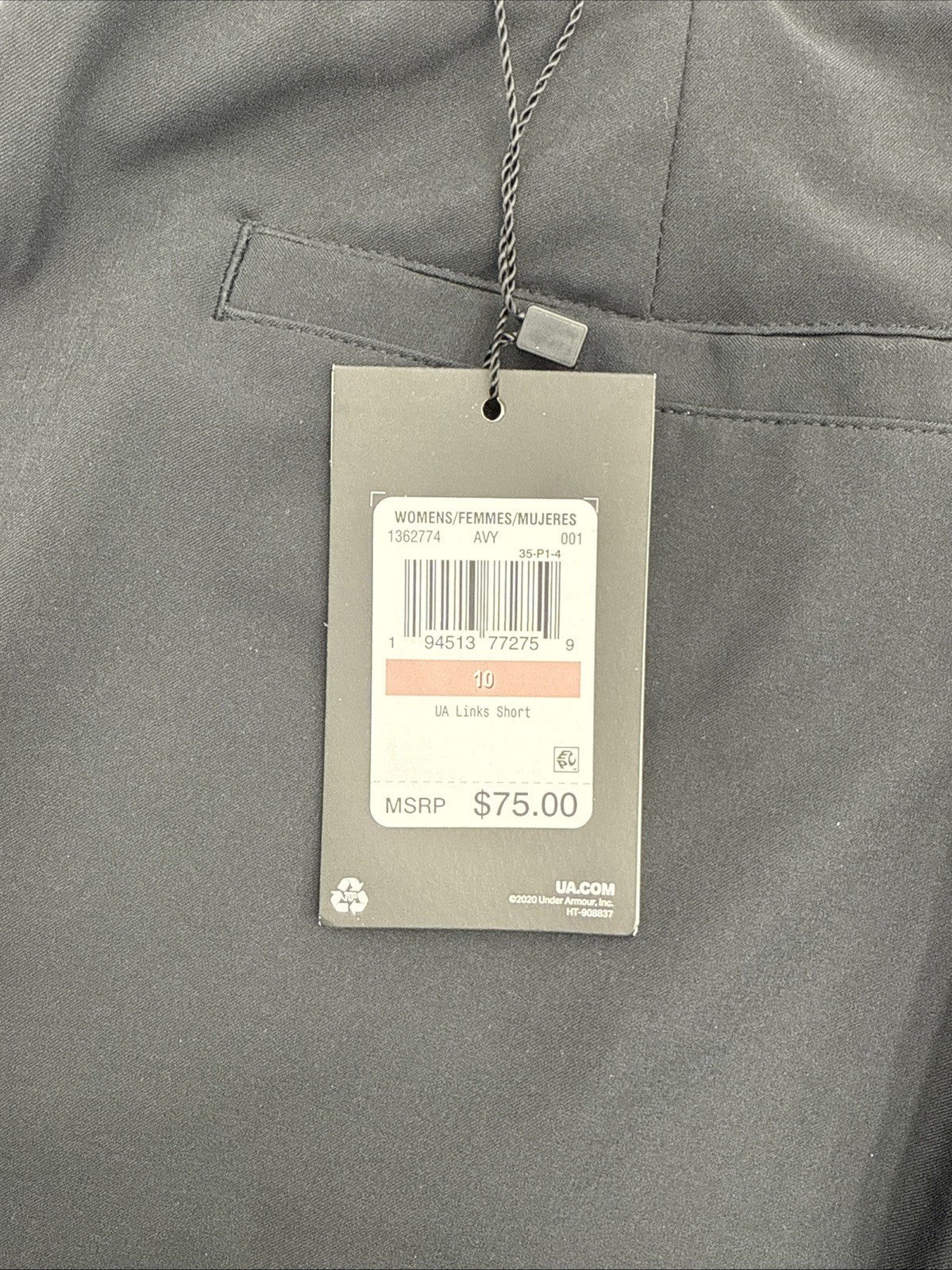 $75 Under Armour Women’s Links Golf 9” Shorts- Black - Size: 10 (30/31”W) - NEW