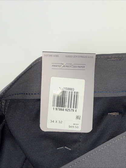 $69 Levi’s Men’s XX Chino Standard Tech Pants- Charred Grey- 34W x 32L- New Tags