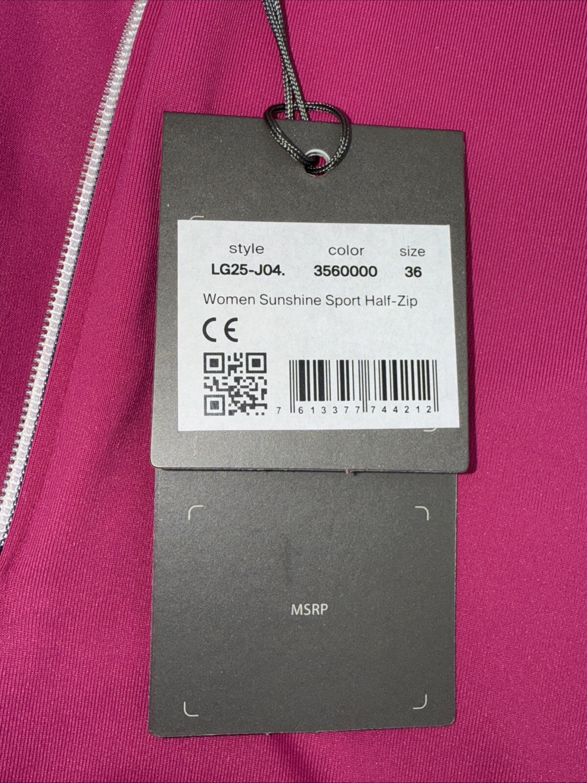 $160 KJUS Women’s Sunshine Comfort 1/4 Zip Golf Pullover UPF-Fuchsia -Small-New
