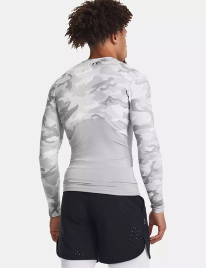 $80 Under Armour Men’s CGI Compression Crew Training Shirt-Gray Camo-Medium-New