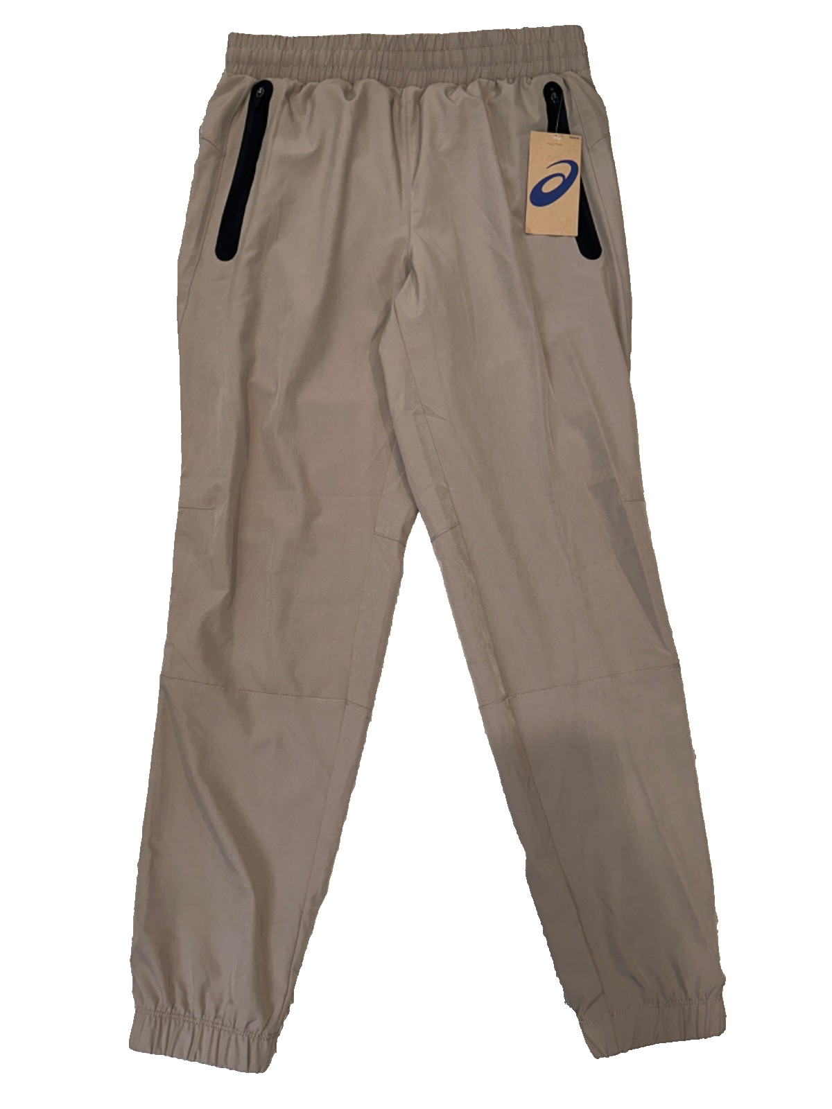 $60 Asics Men's Woven Stretch Pants - Khaki/ KH093 - Small - New With Tags