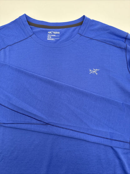 $80 Arc'teryx Men’s Cormac Logo Long Sleeve Performance Shirt-Electra- Medium