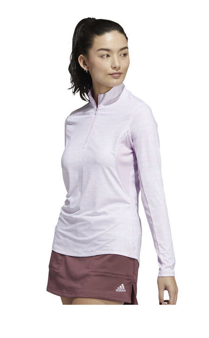 Adidas Women's Ultimate365 Printed Long Sleeve Pullover- Lilac Bliss- Large-New