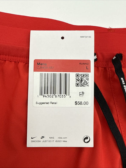 $58 Nike Men’s Flex Stride 7" Lined Running Shorts CJ5459-657- Red - Large-New