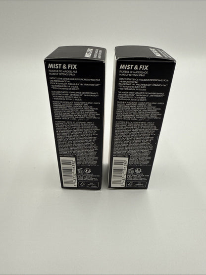 Lot Of 2 Make Up For Ever Mist & Fix 24H Hydrating Setting Mist Mini, 1 oz. each