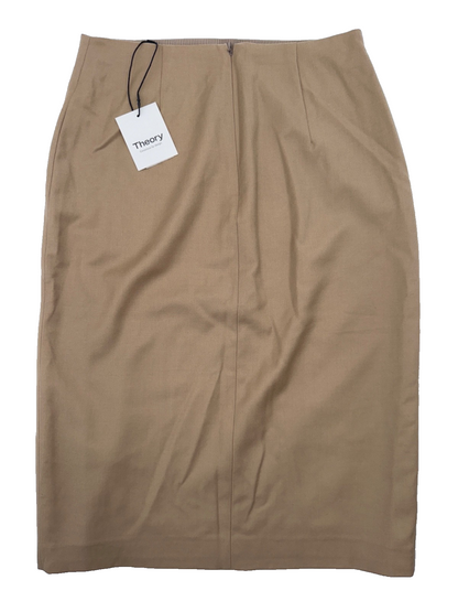 $290 Theory Skirt Women’s High Waist Side Slit Skirt - Palomino - Size 4 - New