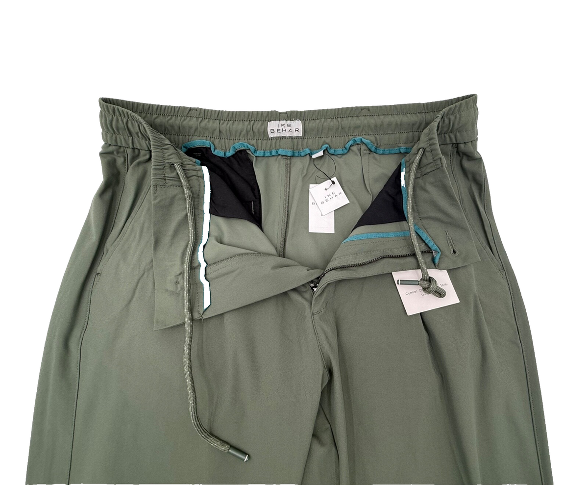 $95 Ike Behar Men’s- Drawstring Casual Pant-Moss Khaki - Large- New Tag