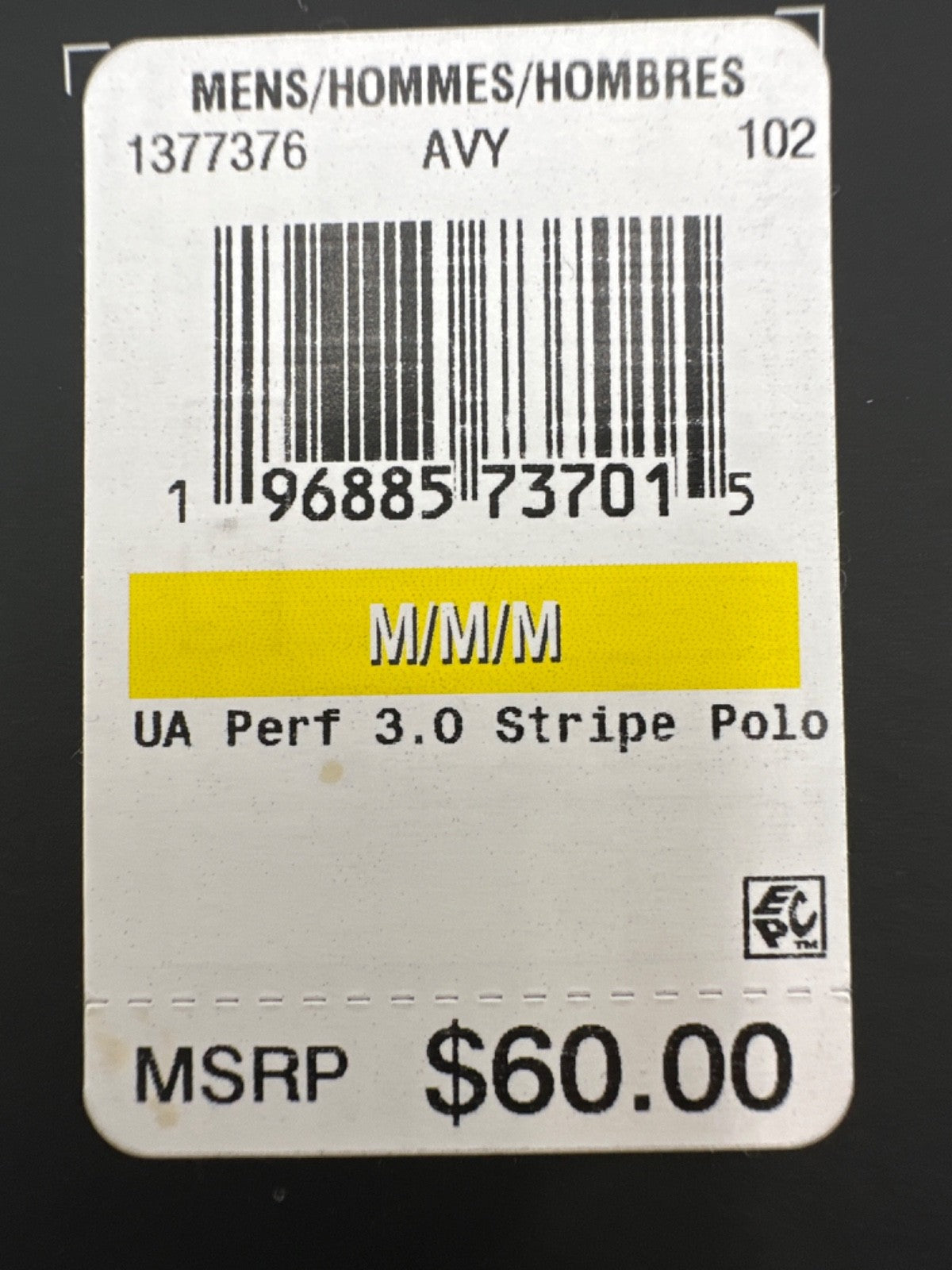 $60 Under Armour Golf Playoff 3.0 Stripe Polo - White - Medium - New With Tags