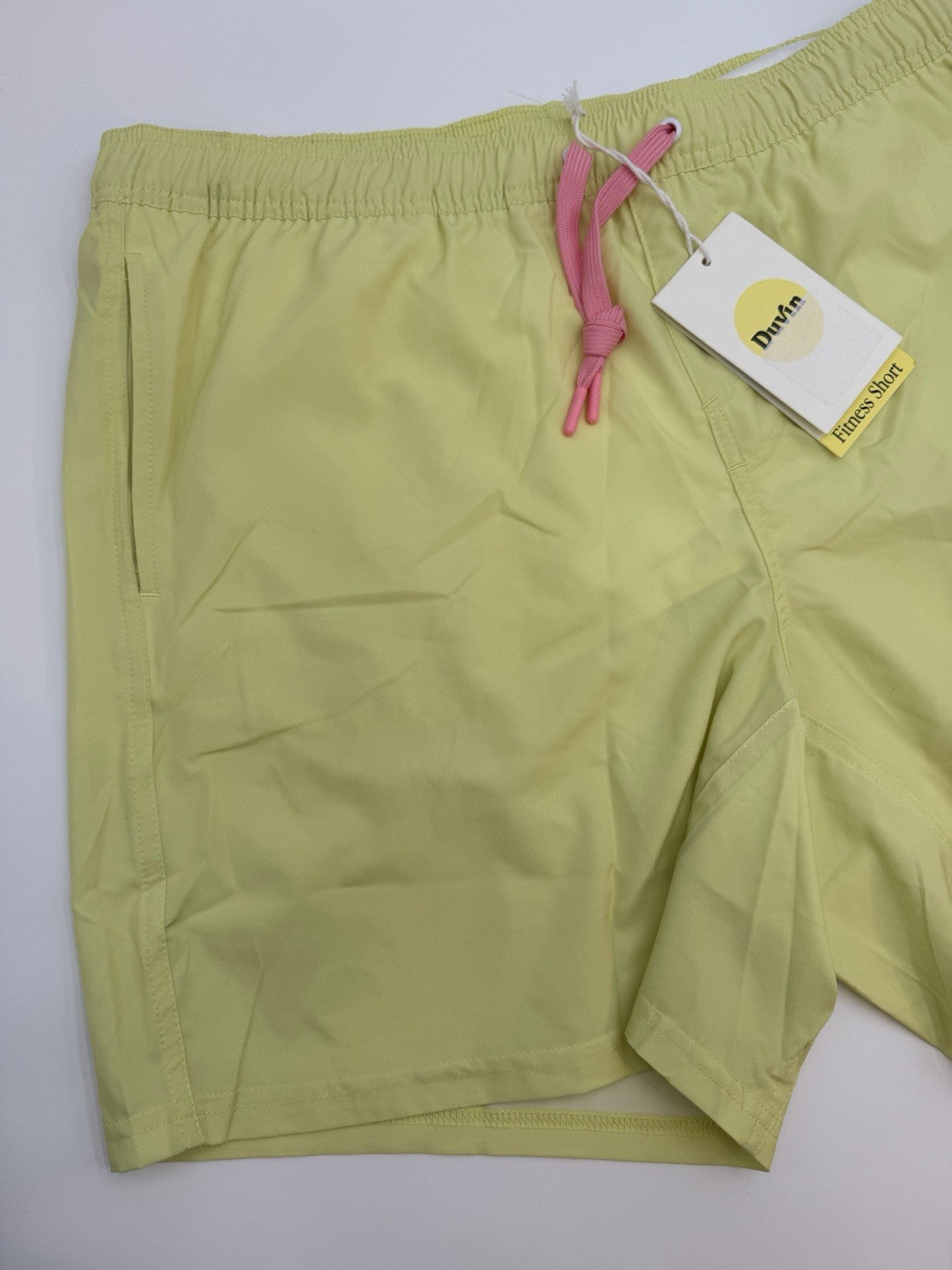 $65 Duvin Design Men's Basic Running 6” Shorts - Yellow -Size: 2XLarge -NEW