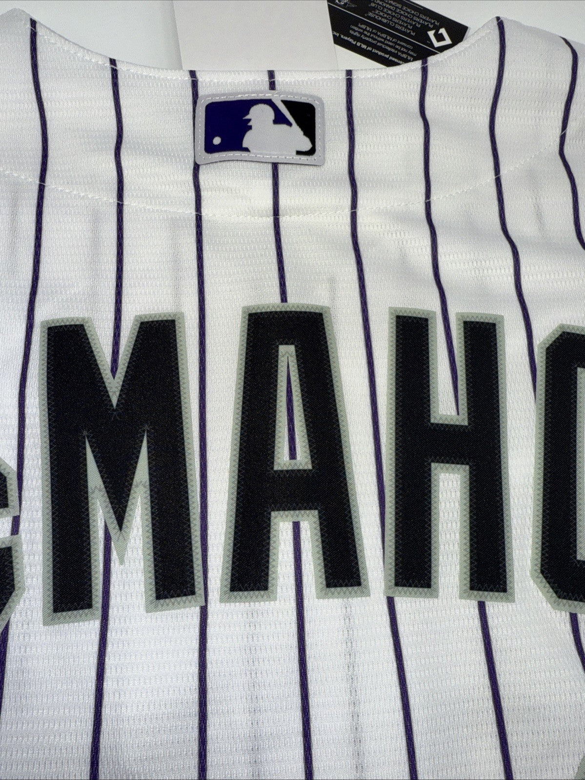 $135 Nike Mens Official Colorado Rockies Ryan McMahon #24 White Jersey-Large-New