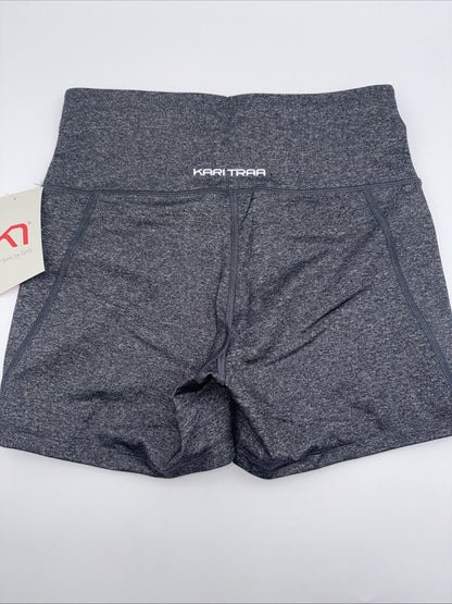 $75 Kari Traa Women’s Julie High Waist Bike Shorts- Black (charcoal) - Medium