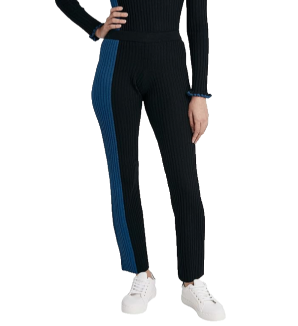 $98 BCBGeneration Women's Skinny Sweater Pant - Black/Blue - Medium - New