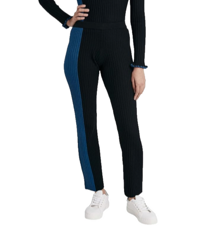 $98 BCBGeneration Women's Skinny Sweater Pant - Black/Blue - Medium - New
