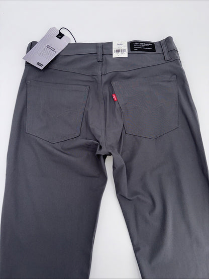 $70 Levi's Men's 511 Slim Tech Pants Stretch A92130010- Grey- 32W 32L - New Tag