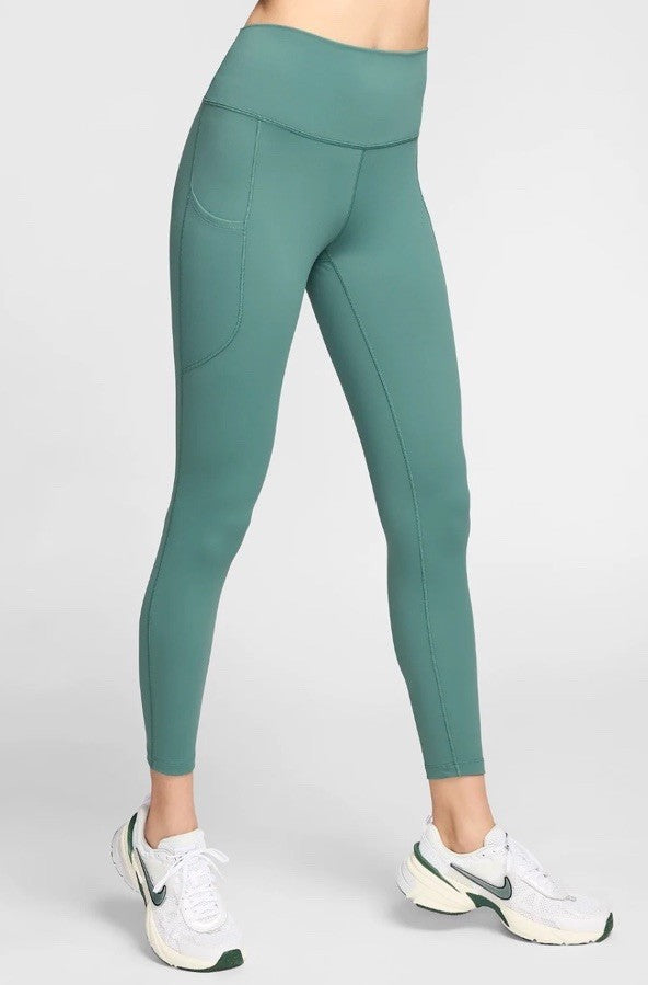 $60 Nike One Women's Bicoastal High-Waisted  7/8 Leggings-Green-XLarge-New Tag