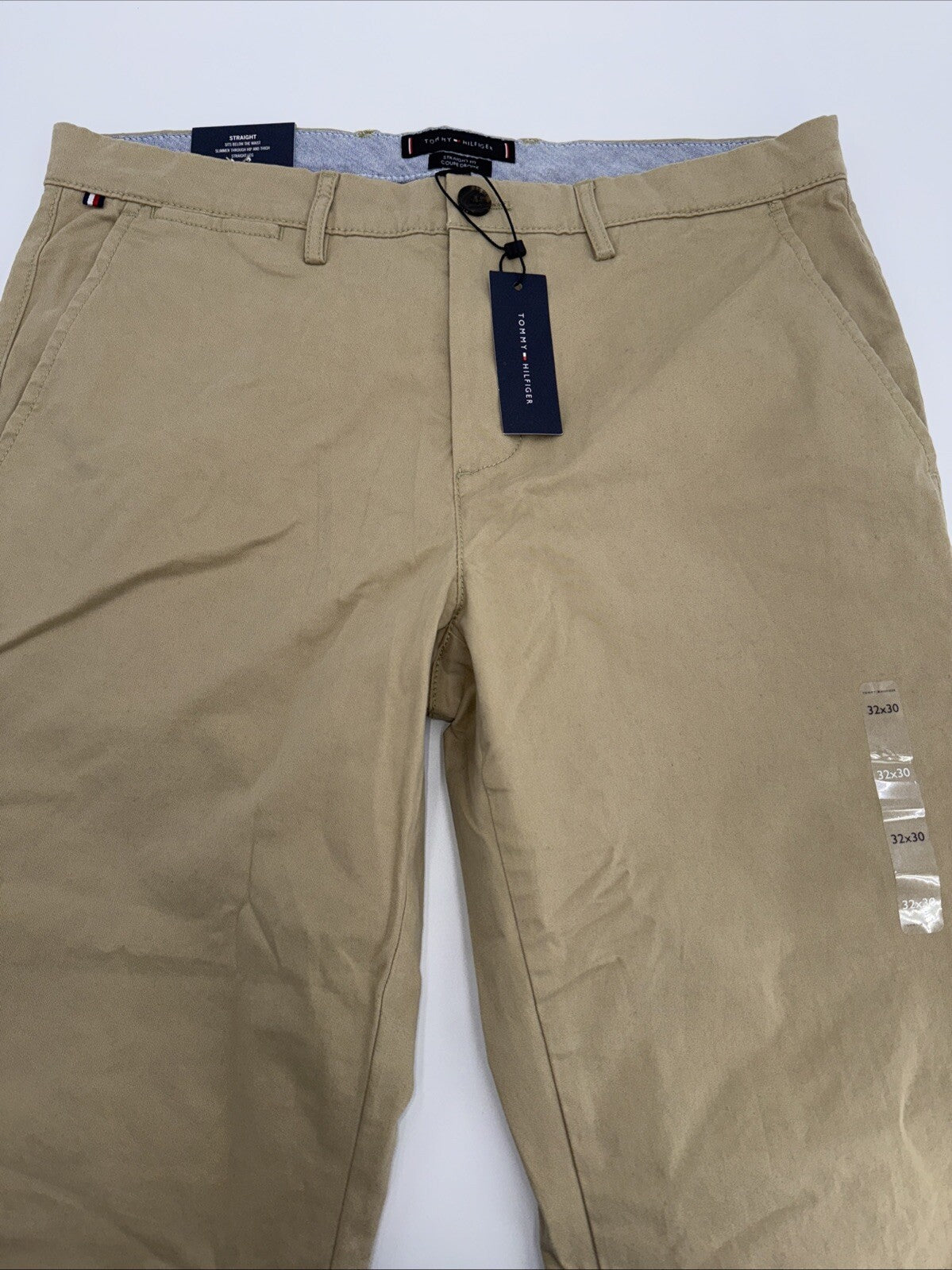 $80 Tommy Hilfiger Men The Flex Chino Cotton Casual Pants - Sand Beige-32W 30L