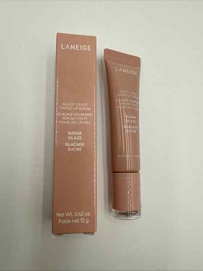 LANEIGE Glaze Craze Tinted Lip Serum SUGAR GLAZE 0.42 oz / 12 g NIB