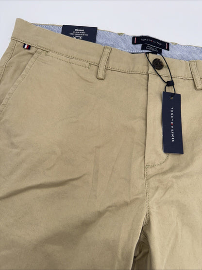 $80 Tommy Hilfiger Men The Flex Chino Cotton Casual Pants - Sand Beige-32W 30L
