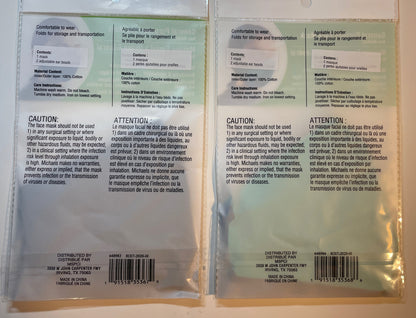 Lot Of 2 count Imagin8 General Purpose Face Mask - Washable Breathable Fabric