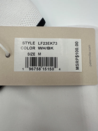 $100 Petter Millar Women's Betty Drop V Polo - Black/White - Medium - New Tags
