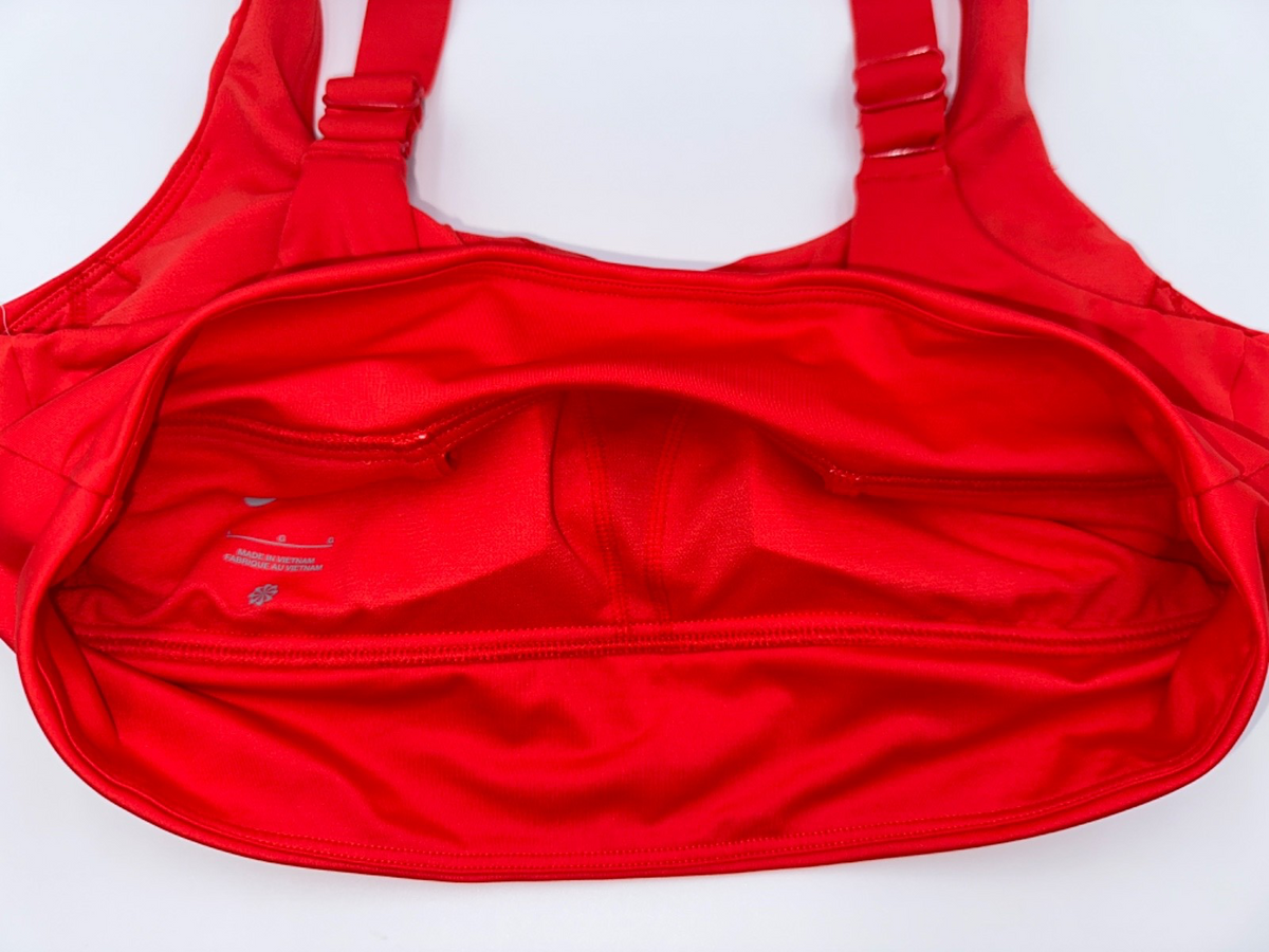 $60 Nike Women's Essential Scoop Neck Midkini Top- Lt Crimson Red - Large - New