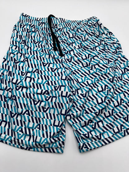 Under Armour Men’s Tech Printed Shorts - -White Blue-Small -NWT $35