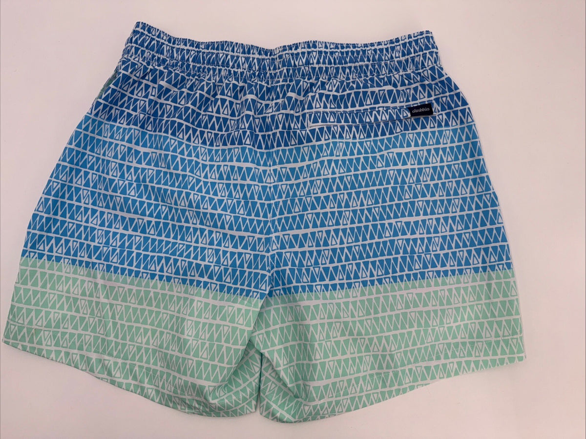 $70 Chubbies The Ocean Trifectas 5.5" Inseam Swim Trunks- Multi -Small -New Tag