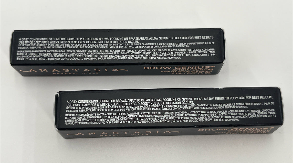 Lot Of 2 - ANASTASIA BEVERLY HILLS Brow Genius Conditioning Brow Serum 0.07 Mini
