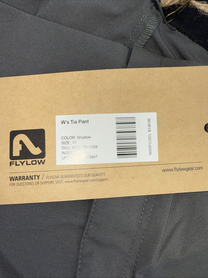 $130 Flylow Women’s Tia Pants - Shadow Grey - Size: 12 (36” Expandable)- New Tag