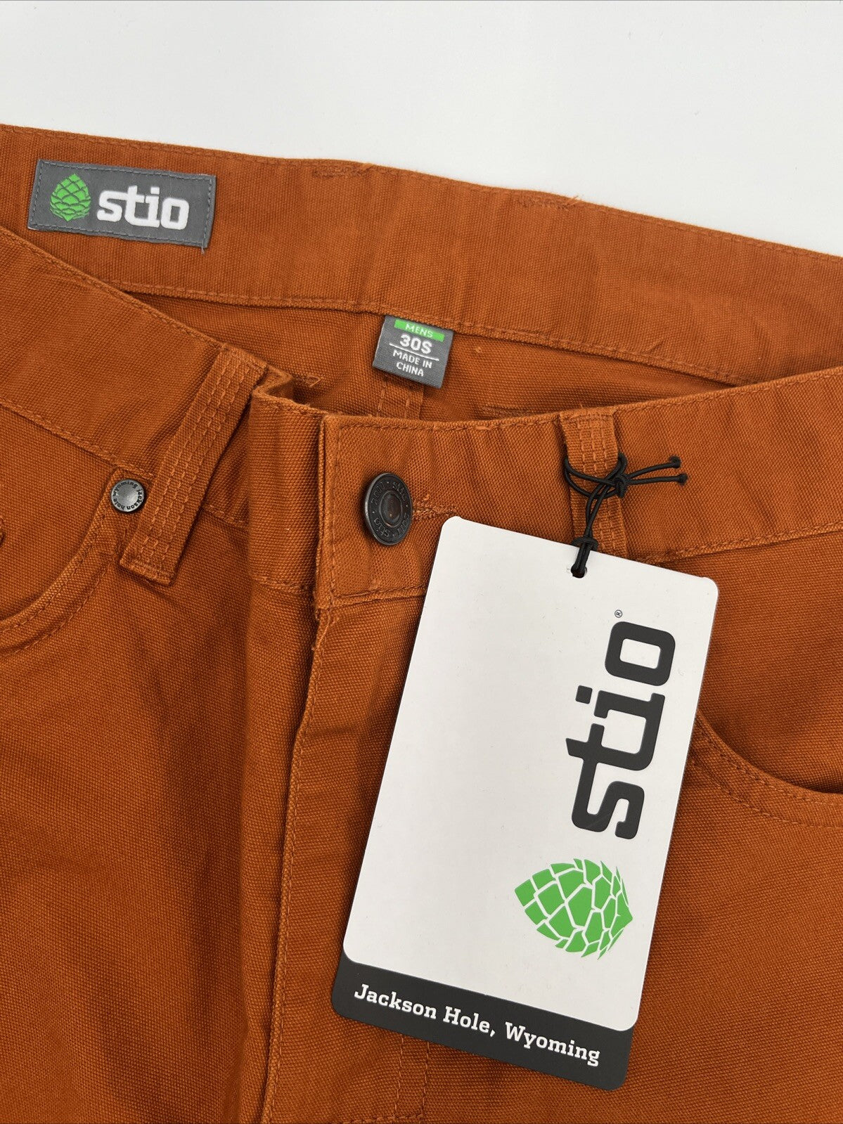 $100 Stio Men’s Organic Rivet Canvas Utility Pants- Saddle- Size 30 Short-New