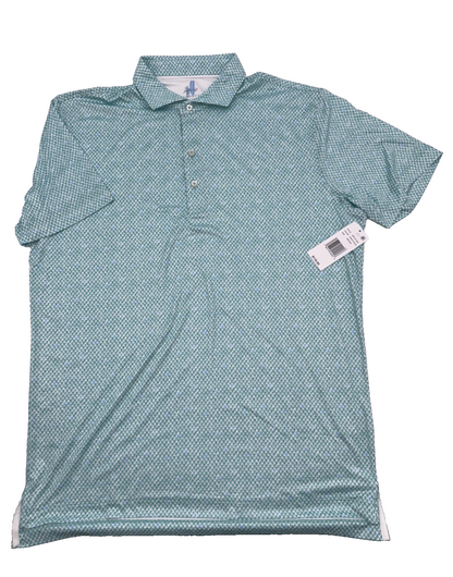$110 Johnnie O Men's Featherweight Performance Polo - Green Grass - Medium -New