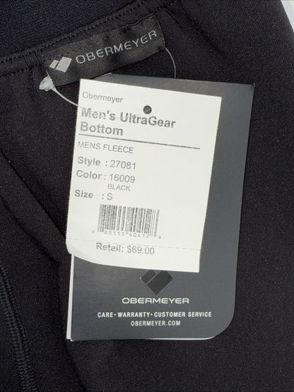 Obermeyer Men's Thermal Fleece Base Layer Bottoms 150 Ultrastretch-Black-Small