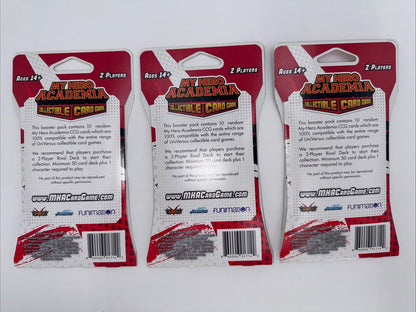 My Hero Academia CCG - Booster Pack - Set 2 Crimson Rampage - LOT OF 3