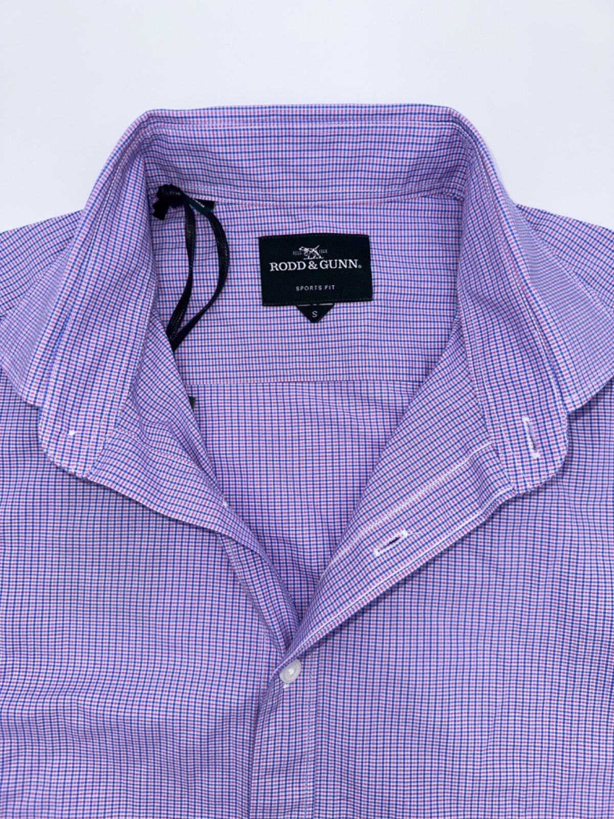 $125 Rodd and Gunn Men's Care Runaway Long Sleeve Button Up Shirt-Blue/Red-Small