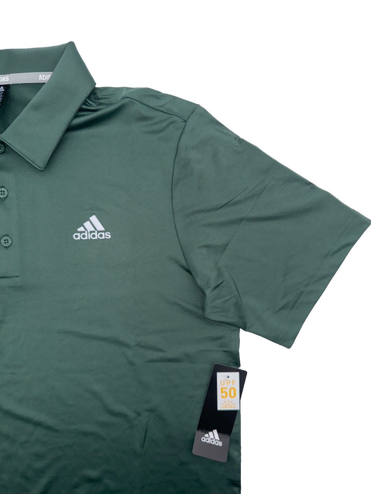 $65 Adidas Men's Solid Golf Polo Shirt - Green Oxide - Medium - New With Tags